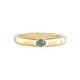 Blauer I2 Brillant-Silberring