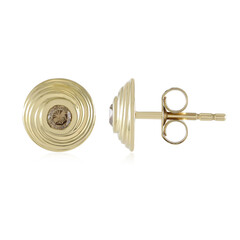 VS1 Champagner-Brillant-Goldohrringe