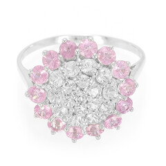 Pinkfarbener Ceylon-Saphir-Silberring