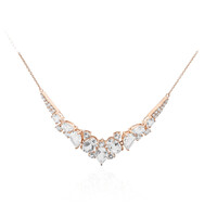 Weißer Topas-Silbercollier