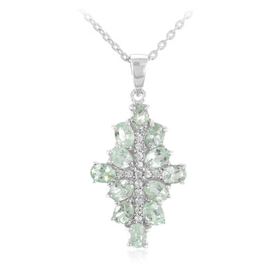 Paraiba-Turmalin-Silberhalskette