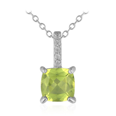 Peridot-Silberhalskette