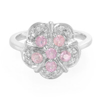 Pinkfarbener Ceylon-Saphir-Silberring