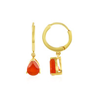 Roter Onyx-Silberohrringe