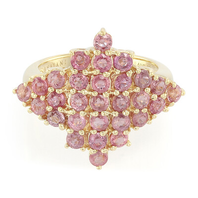Nicht erhitzter Padparadscha-Saphir-Goldring (AMAYANI)
