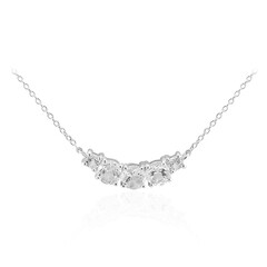 Weißer Topas-Silbercollier