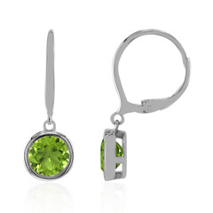 Burmesischer Peridot-Silberohrringe