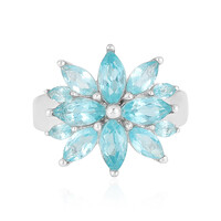 Blauer Apatit-Silberring