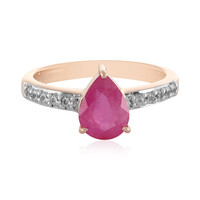 Pinkfarbener Madagaskar-Saphir-Silberring