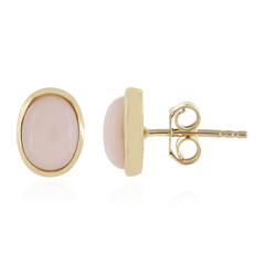 Pinkfarbener Opal-Goldohrringe (La Revelle)