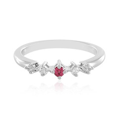 Pinkfarbener Spinell-Silberring