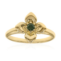 Grüner VS1 Brillant-Goldring