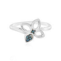 Blauer SI1 Diamant-Silberring