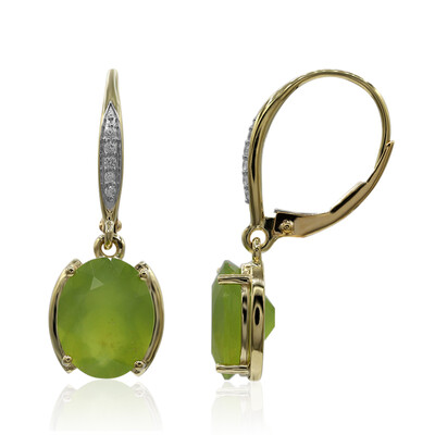 Brasilianischer Grüner Opal-Goldohrringe (Tenner Diniz)