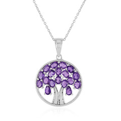Sambia-Amethyst-Silberhalskette