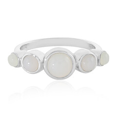 Weißer Opal-Silberring