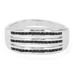 Schwarzer Spinell-Silberring