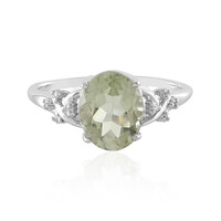 Grüner Amethyst-Silberring