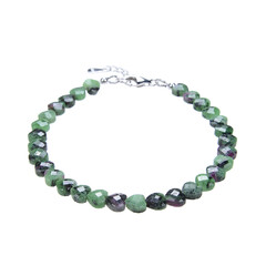 Rubin-Zoisit-Silberarmband