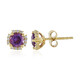 Sibirischer Amethyst-Silberohrringe