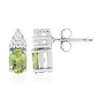 Peridot-Silberohrringe