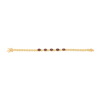 Roter Granat-Silberarmband