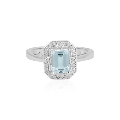 Aquamarin-Silberring