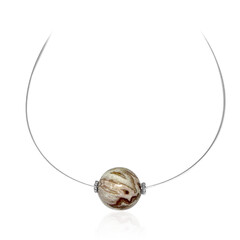 Roter Band-Achat-Halskette