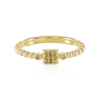 Gelber I3 Diamant-Silberring