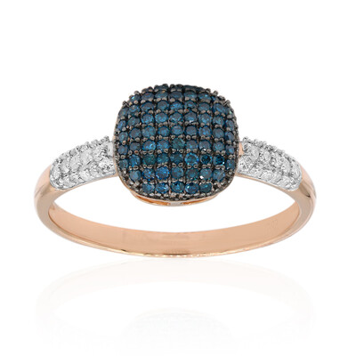 Blauer PK Diamant-Goldring