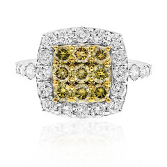 Grüner SI1 Brillant-Goldring (CIRARI)