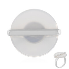 Weißer Achat-Silberring