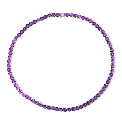 Sibirischer Amethyst-Silbercollier