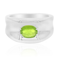 Brasilianischer Grüner Opal-Silberring
