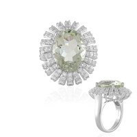 Grüner Amethyst-Silberring