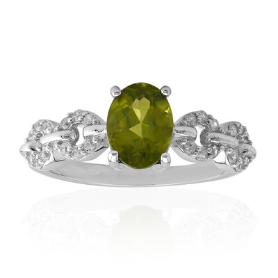 Burmesischer Peridot-Silberring