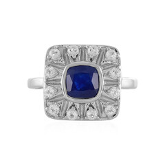 Blauer Madagaskar-Saphir-Silberring