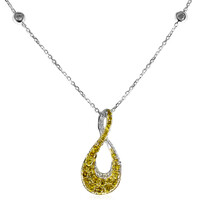 Oranger SI2 Brillant-Goldhalskette (CIRARI)