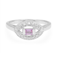 Pinkfarbener Saphir-Silberring