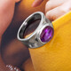 Sibirischer Amethyst-Silberring