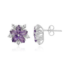 Amethyst-Silberohrringe