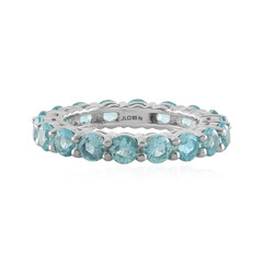 Blauer Apatit-Silberring