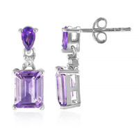 Bolivianischer Amethyst-Silberohrringe