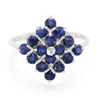 Blauer Saphir-Silberring