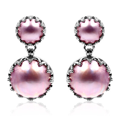 Mabe-Perlen-Silberohrringe (Dallas Prince Designs)