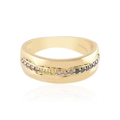 I2 Brillant-Silberring