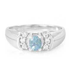 Blauer Apatit-Silberring