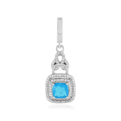 Äthiopischer Blauer Opal-Silberanhänger