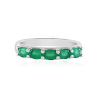 Grüner Onyx-Silberring