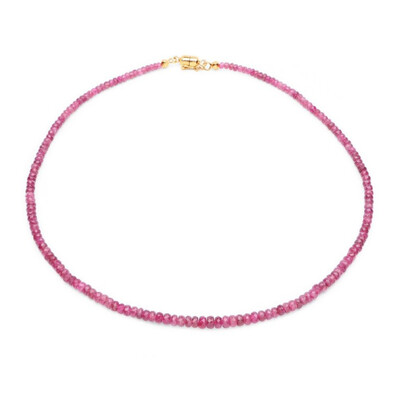 Pinkfarbener Turmalin-Silberhalskette